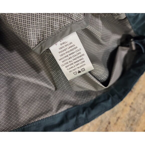 EMS EASTERN MOUNTAIN SPORTS Packable Rain Jacket Women's M Green EUC Hooded - Picture 9 of 15